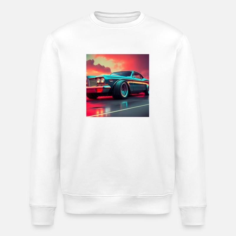 MuscelCar III - Stanley/Stella Unisex Bio-Sweatshirt ROLLER - Weiß