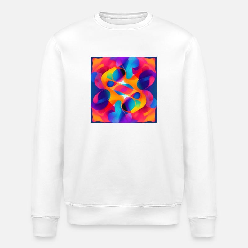 Abstrait - Sweat bio ROLLER Stanley/Stella Unisexe - blanc