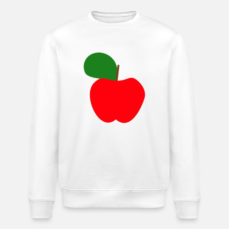 roter Apfel - Stanley/Stella Unisex Bio-Sweatshirt ROLLER - Weiß