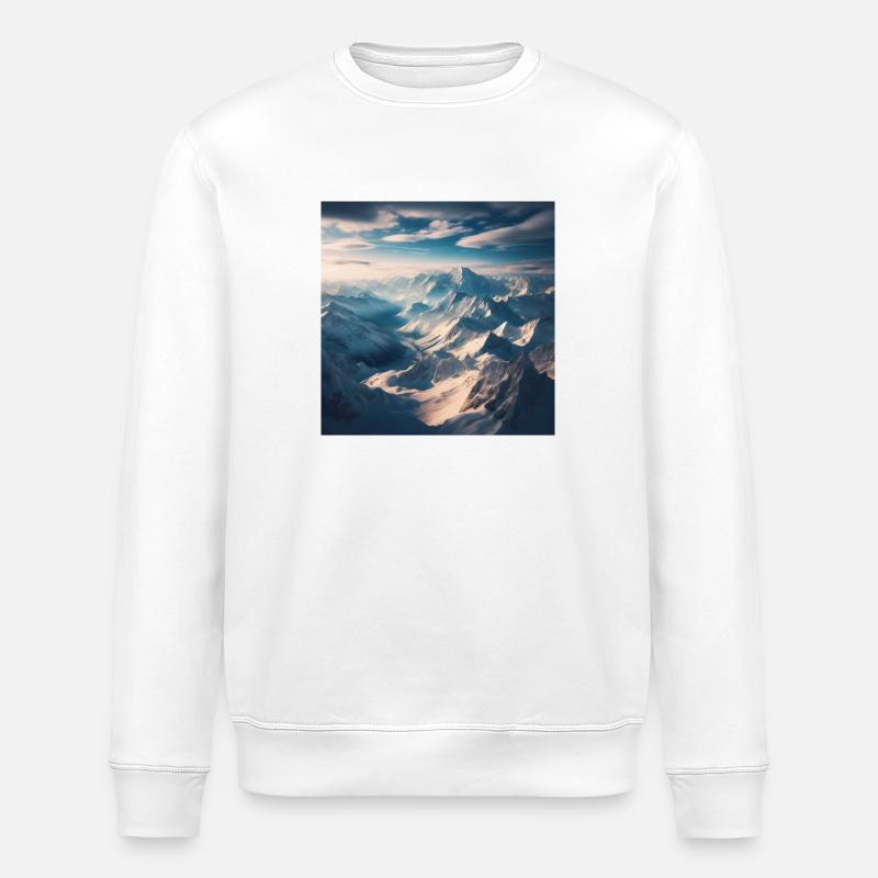 Berglandschaft - Stanley/Stella Unisex Bio-Sweatshirt ROLLER - Weiß