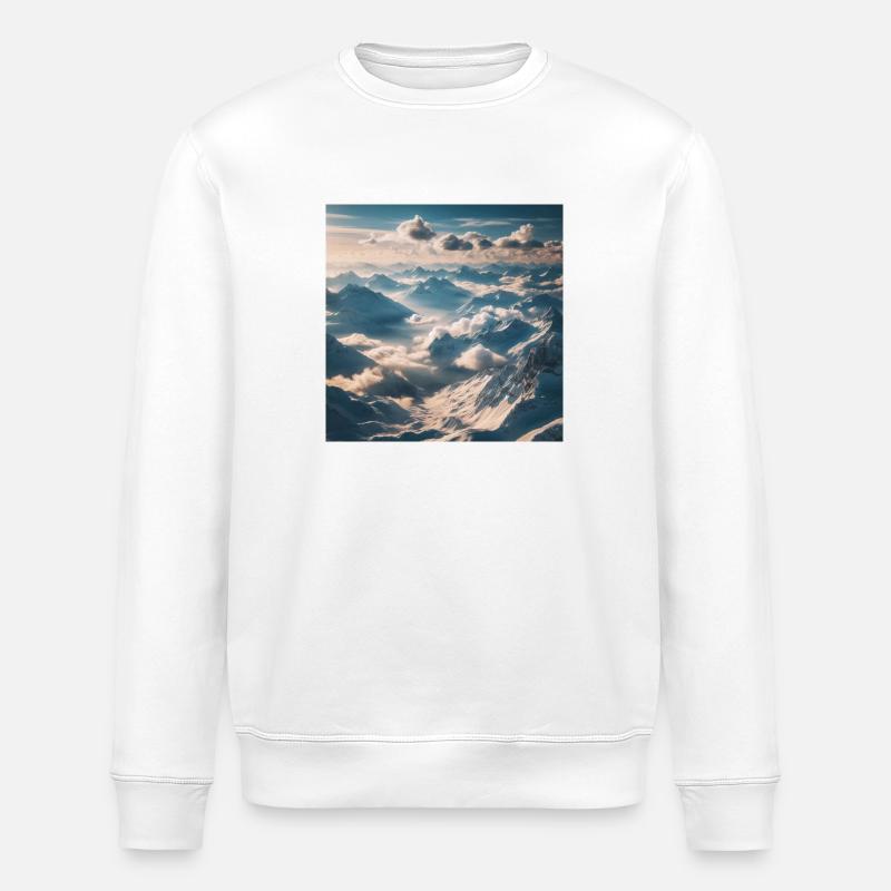 Berglandschaft - Stanley/Stella Unisex Bio-Sweatshirt ROLLER - Weiß