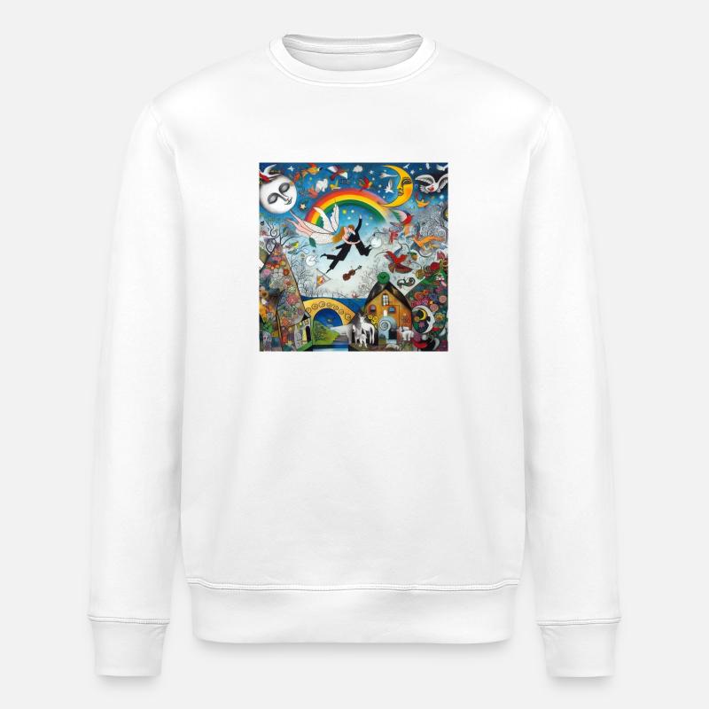 Patchwork-Chagall - Stanley/Stella Unisex Bio-Sweatshirt ROLLER - Weiß