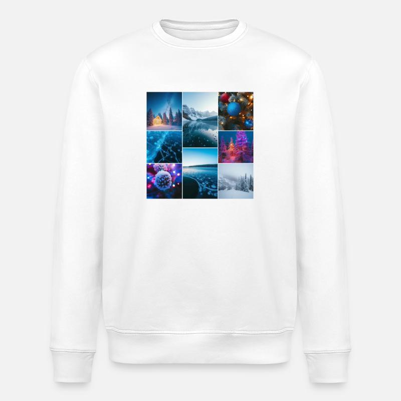 Weihnachten am See - Stanley/Stella Unisex Bio-Sweatshirt ROLLER - Weiß