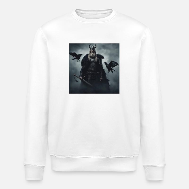 Corbeaux d’Odin - Sweat bio ROLLER Stanley/Stella Unisexe - blanc