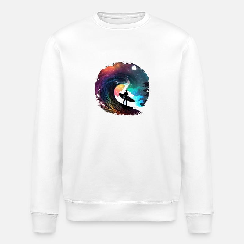 Wellenreiter - Stanley/Stella Unisex Bio-Sweatshirt ROLLER - Weiß