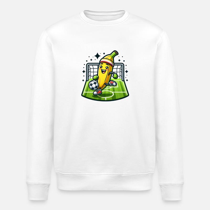 Fußball Banane - Stanley/Stella Unisex Bio-Sweatshirt ROLLER - Weiß