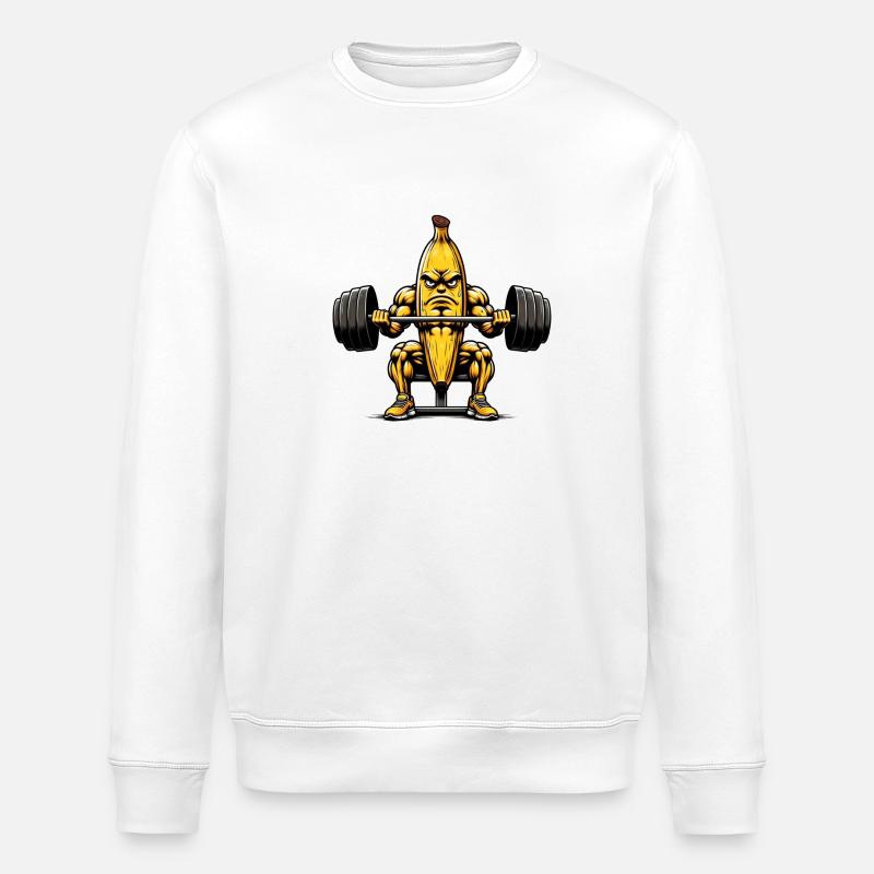 Serious Banana Curling - Stanley/Stella Unisex Bio-Sweatshirt ROLLER - Weiß