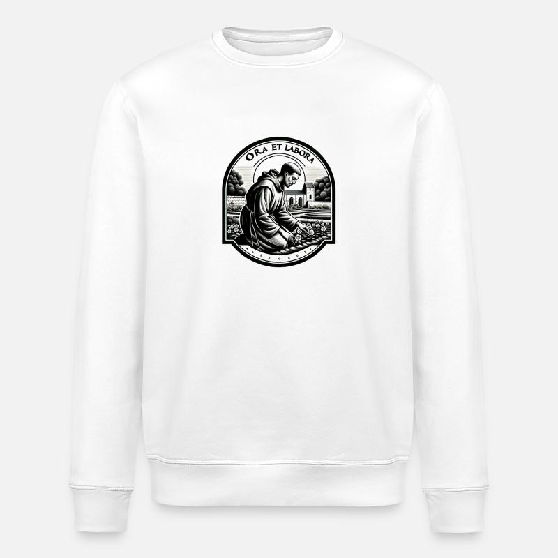 Ora Et Labora - Stanley/Stella Unisex Bio-Sweatshirt ROLLER - Weiß