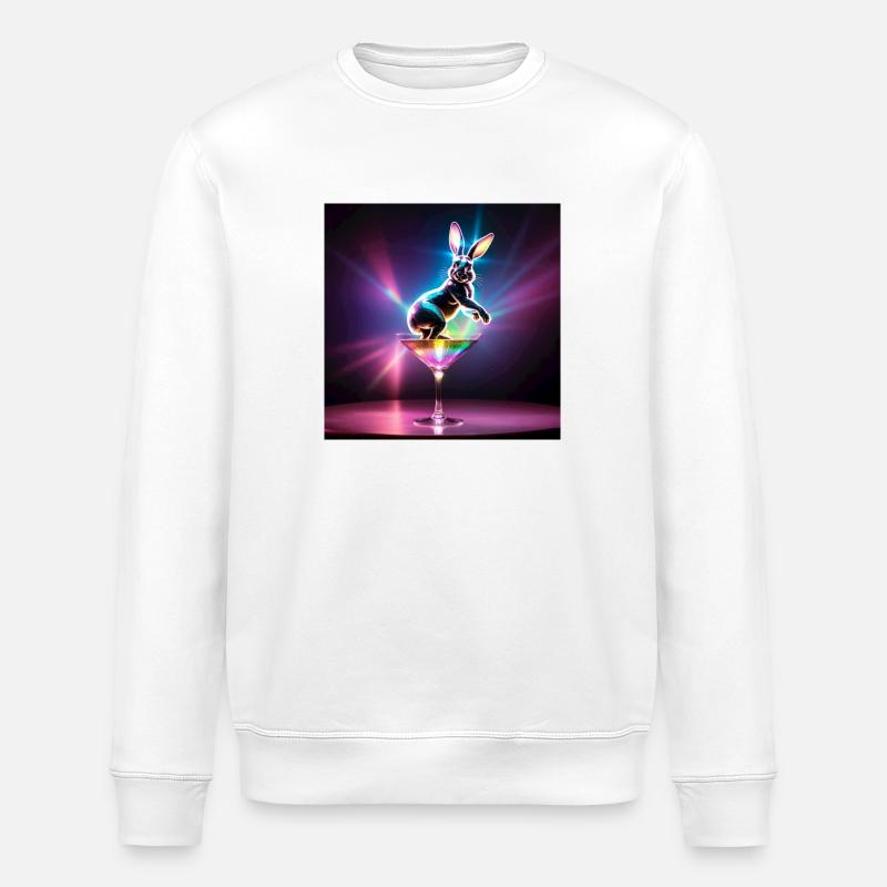 Gogo Rabbit - Stanley/Stella Unisex Bio-Sweatshirt ROLLER - Weiß