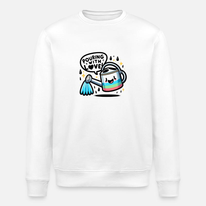 Pouring With Love - Stanley/Stella Unisex Bio-Sweatshirt ROLLER - Weiß