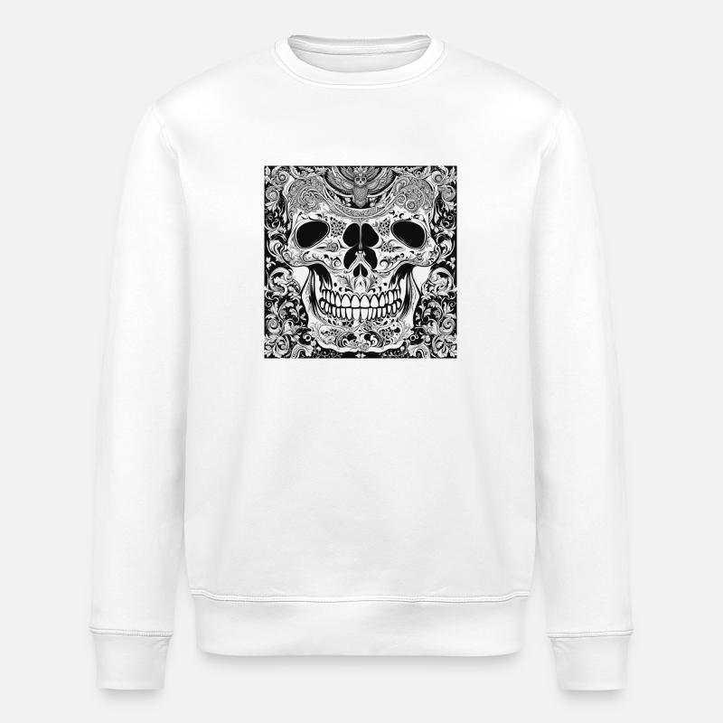 Totenkopf - Stanley/Stella Unisex Bio-Sweatshirt ROLLER - Weiß