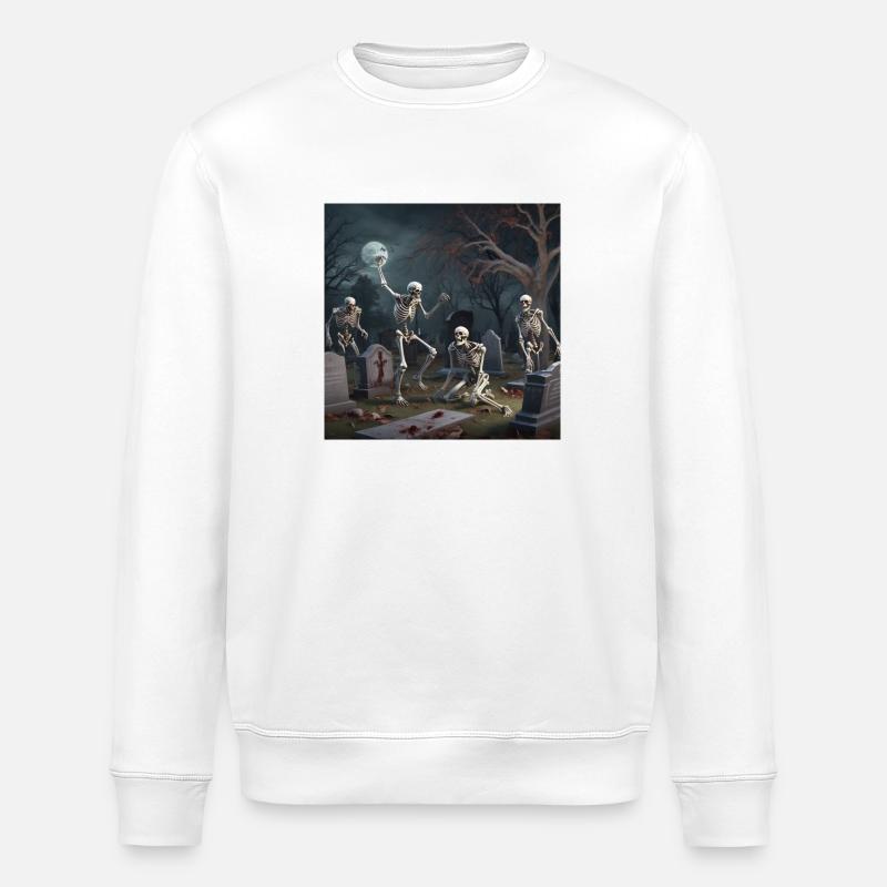 Tanz Skelett - Stanley/Stella Unisex Bio-Sweatshirt ROLLER - Weiß