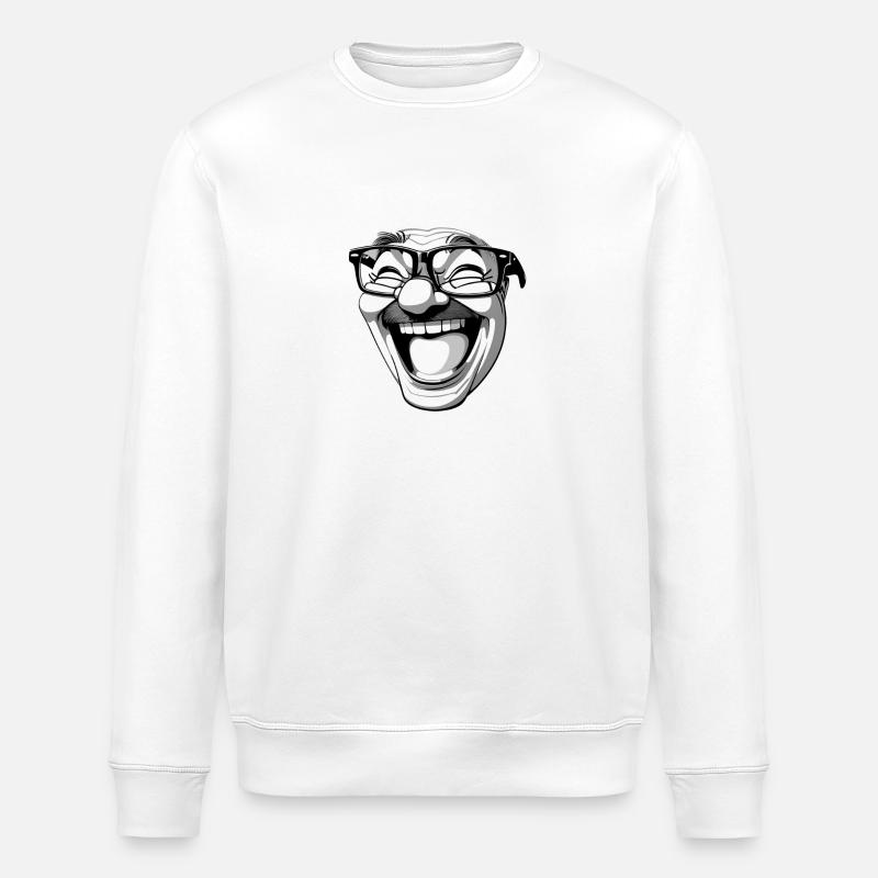 Drôle de visage ! - Sweat bio ROLLER Stanley/Stella Unisexe - blanc