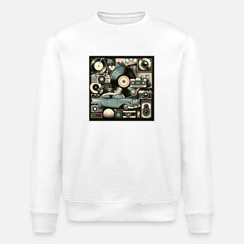 Oldschool - Stanley/Stella Unisex Bio-Sweatshirt ROLLER - Weiß