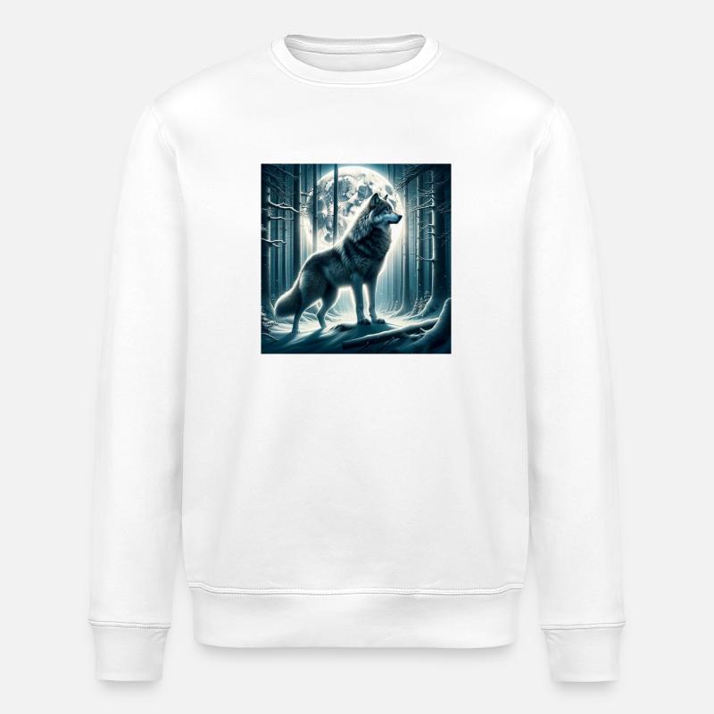 Wolf - Stanley/Stella Unisex Bio-Sweatshirt ROLLER - Weiß