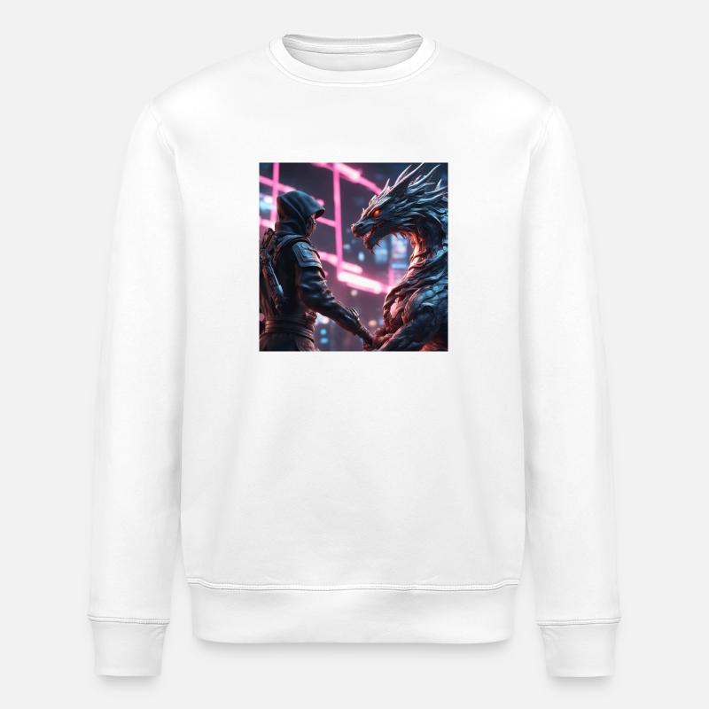 Ninja Dragon - Stanley/Stella Unisex Bio-Sweatshirt ROLLER - Weiß