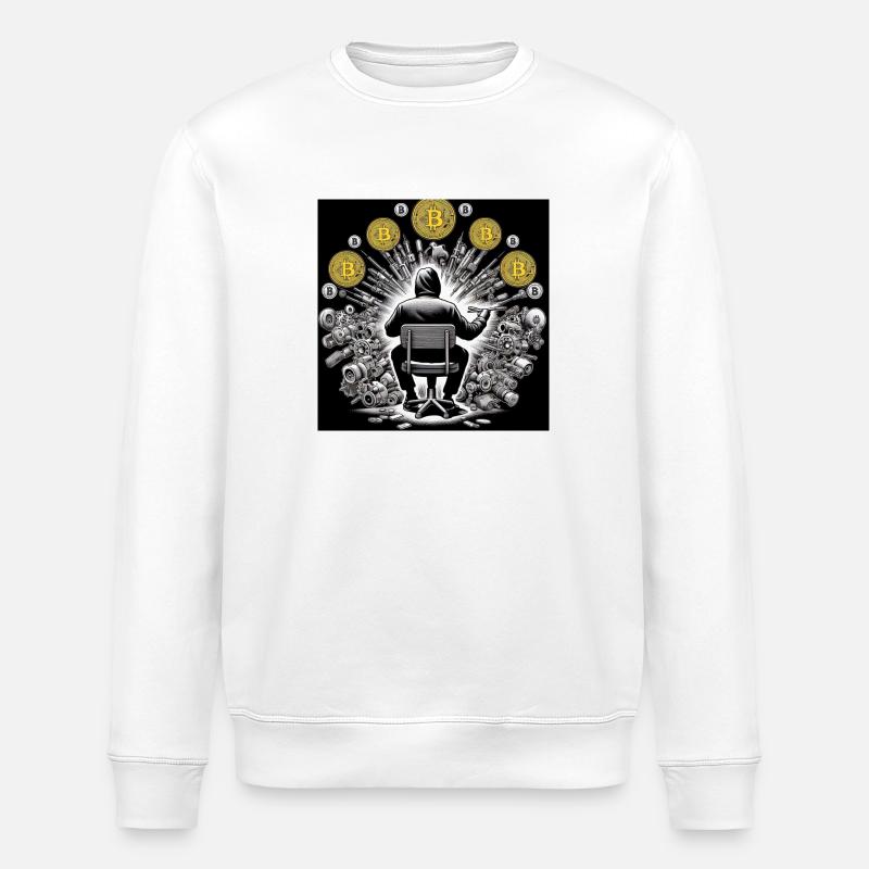 Bitcoin - Stanley/Stella Unisex Bio-Sweatshirt ROLLER - Weiß