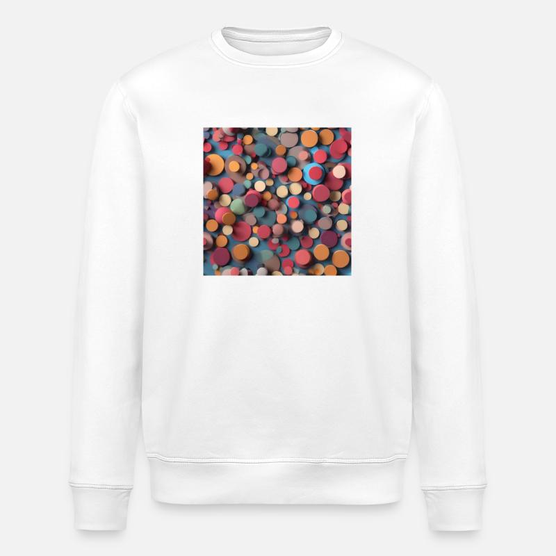 Bunte Kreise - Stanley/Stella Unisex Bio-Sweatshirt ROLLER - Weiß