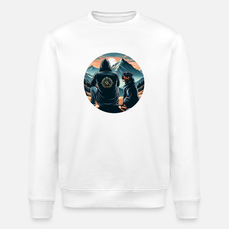 Doggy Mountain Day - Stanley/Stella Unisex Bio-Sweatshirt ROLLER - Weiß