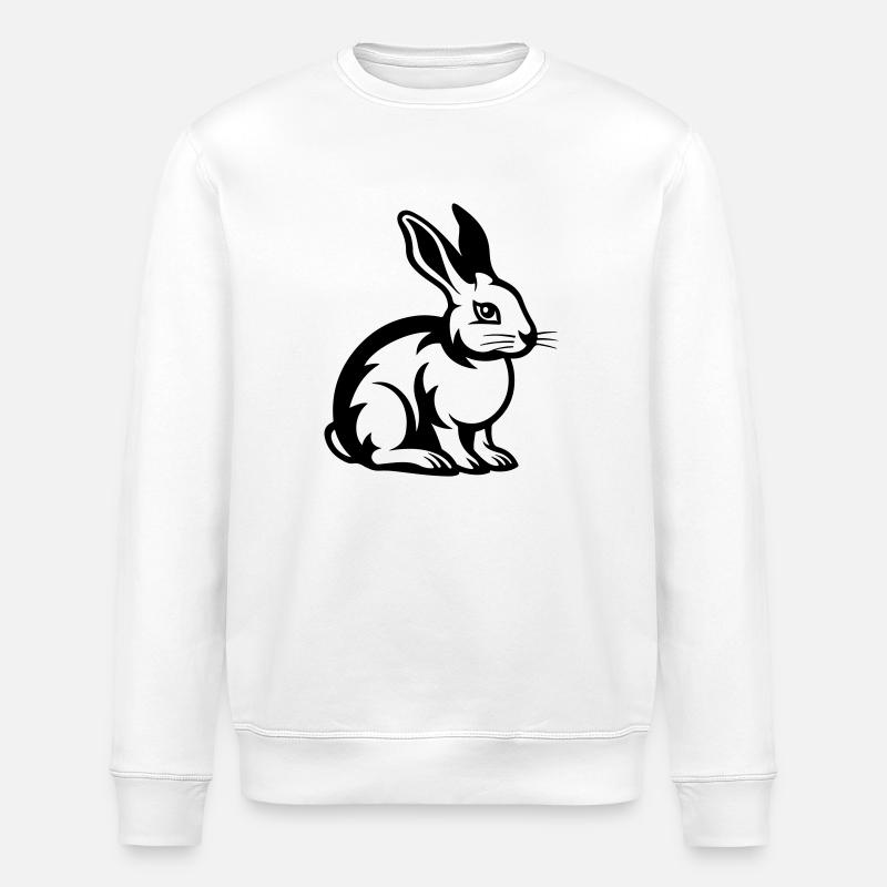 Lapin symbole de Pâques - Sweat bio ROLLER Stanley/Stella Unisexe - blanc