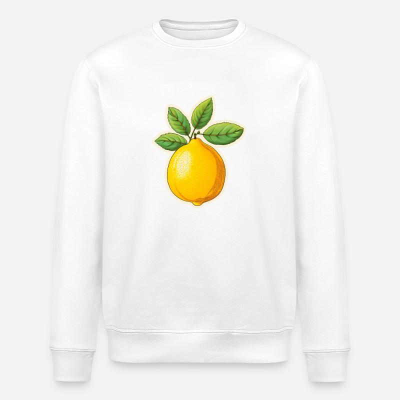 Zitrone mit 4 Blättern - Stanley/Stella Unisex Bio-Sweatshirt ROLLER - Weiß