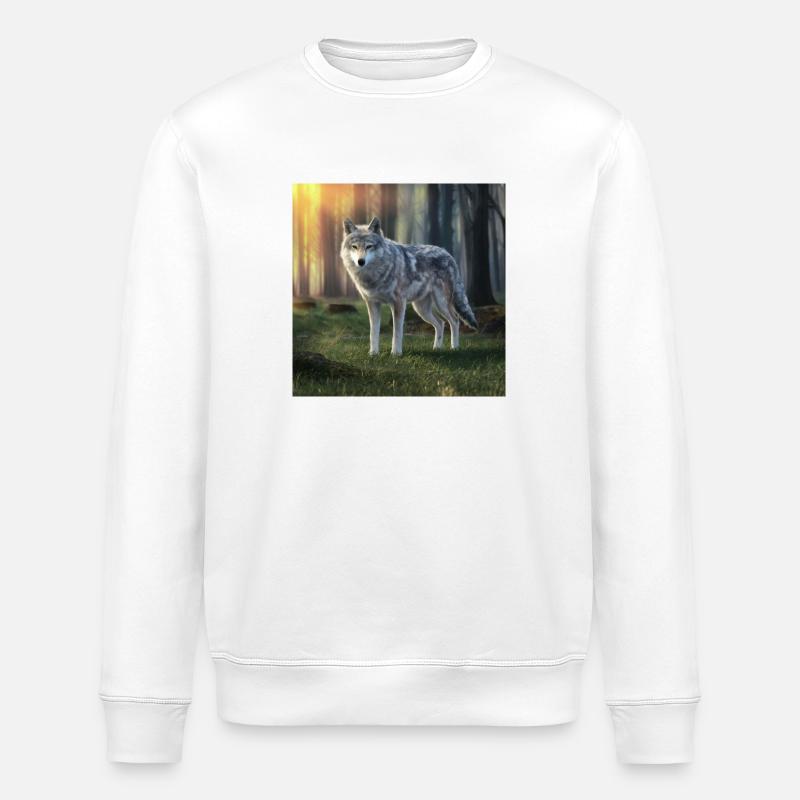 Wilder Wolf - Stanley/Stella Unisex Bio-Sweatshirt ROLLER - Weiß