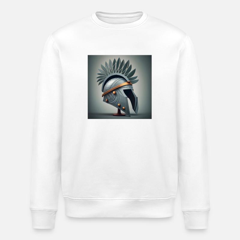 Spartanischer Helm - Stanley/Stella Unisex Bio-Sweatshirt ROLLER - Weiß