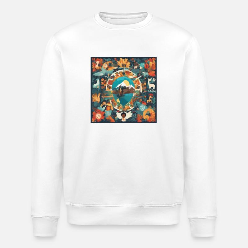 Harmonie Naturelle - Sweat bio ROLLER Stanley/Stella Unisexe - blanc