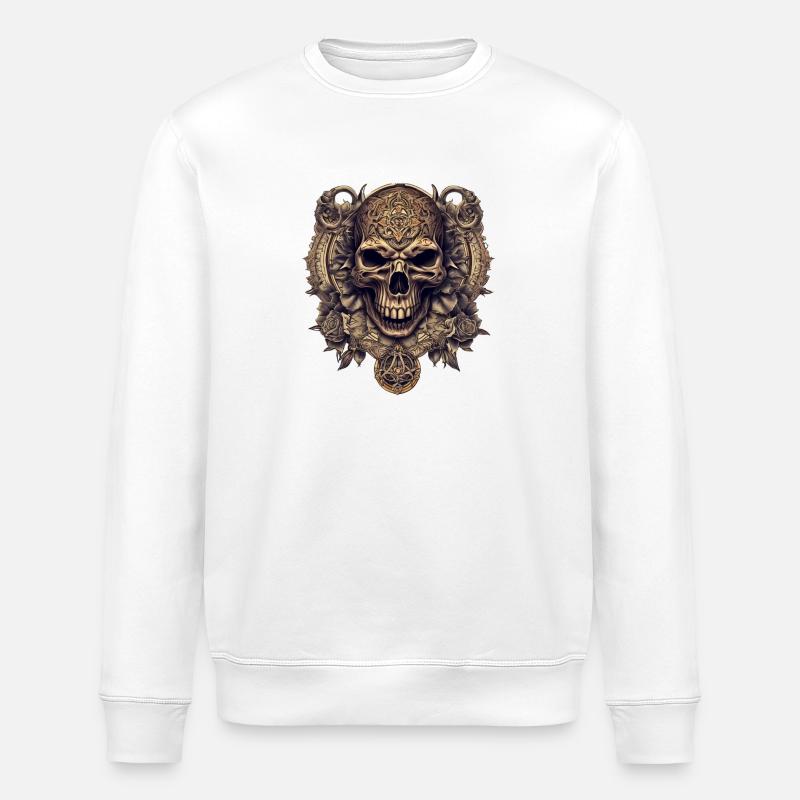 Skull - Stanley/Stella Unisex Bio-Sweatshirt ROLLER - Weiß