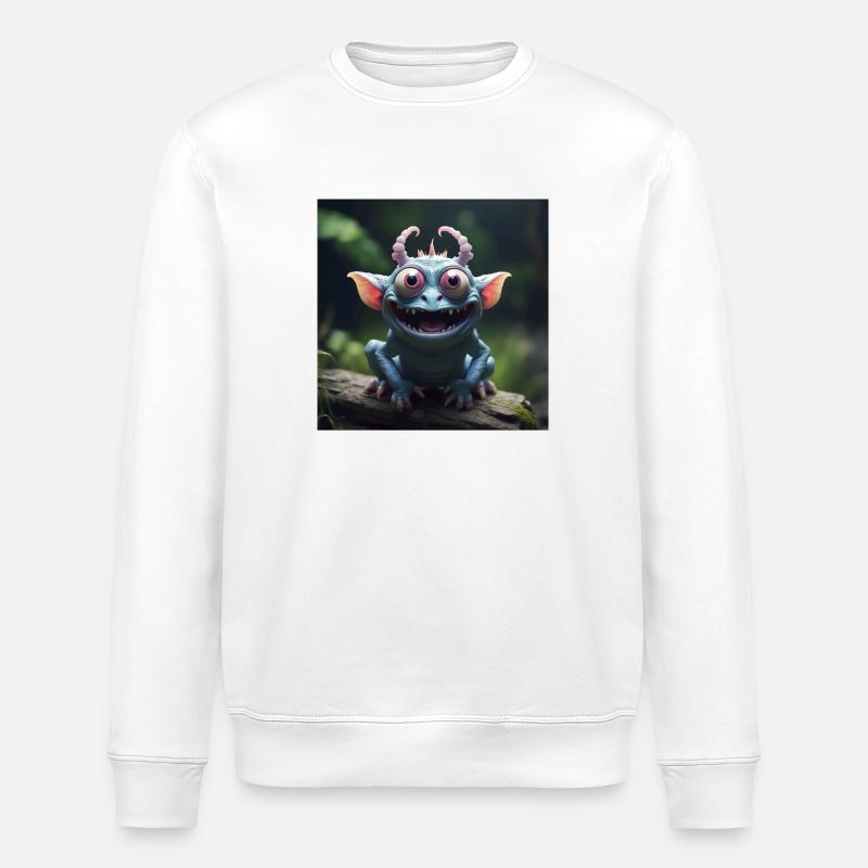 Fröhliches Geschöpf - Stanley/Stella Unisex Bio-Sweatshirt ROLLER - Weiß