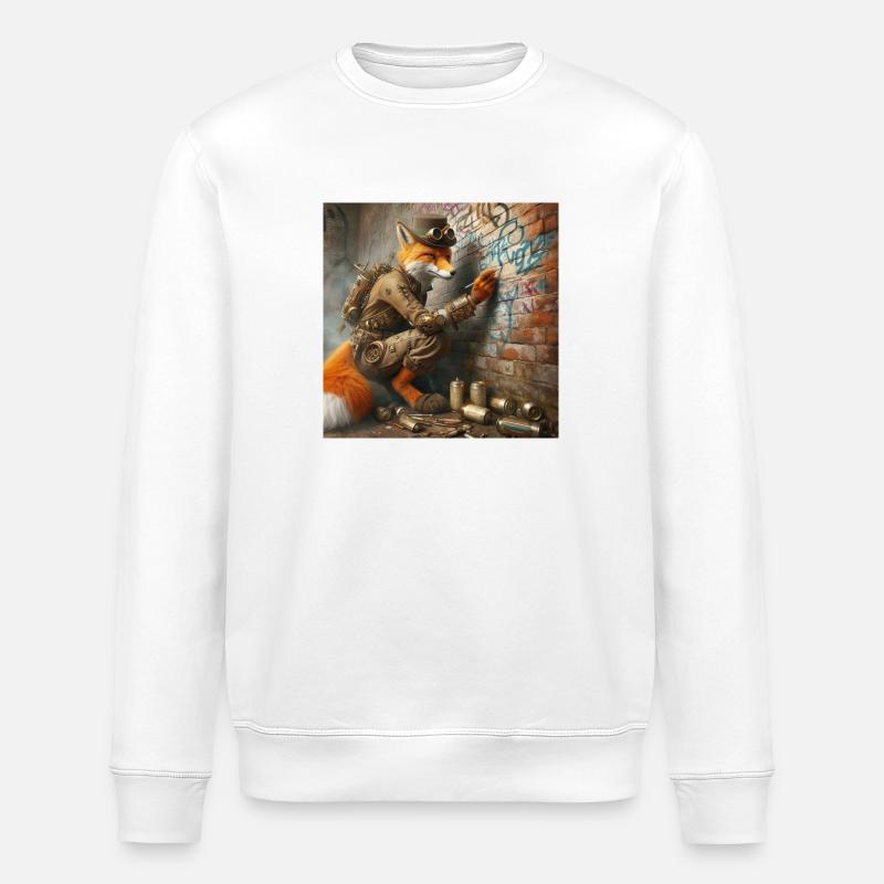 Graffiti de Foxxy - Sweat bio ROLLER Stanley/Stella Unisexe - blanc