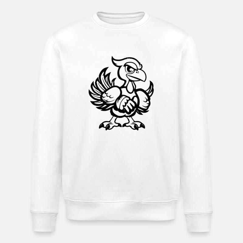 Turkey Comic - Stanley/Stella ROLLER Unisex Organic Sweatshirt - white