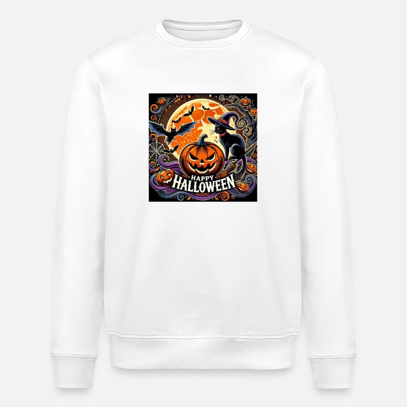 Happy Halloween - Stanley/Stella Unisex Bio-Sweatshirt ROLLER - Weiß