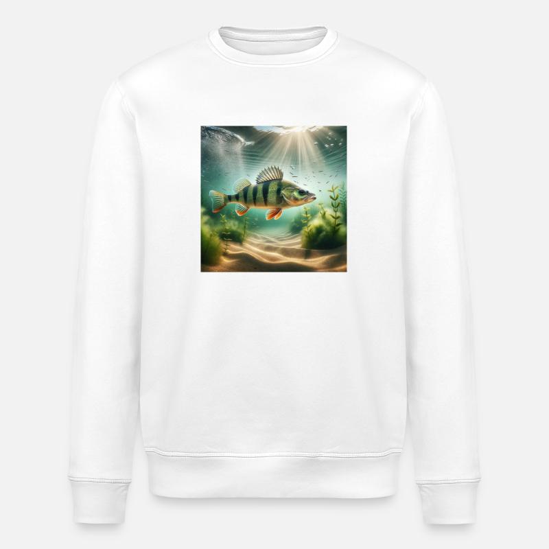 Fisch, Barsch - Stanley/Stella Unisex Bio-Sweatshirt ROLLER - Weiß