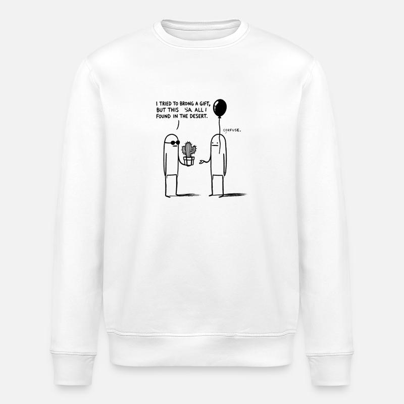 funny skatch - Stanley/Stella Unisex Bio-Sweatshirt ROLLER - Weiß