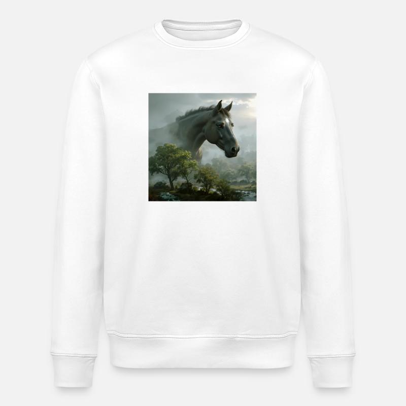 Pferd Star - Stanley/Stella Unisex Bio-Sweatshirt ROLLER - Weiß