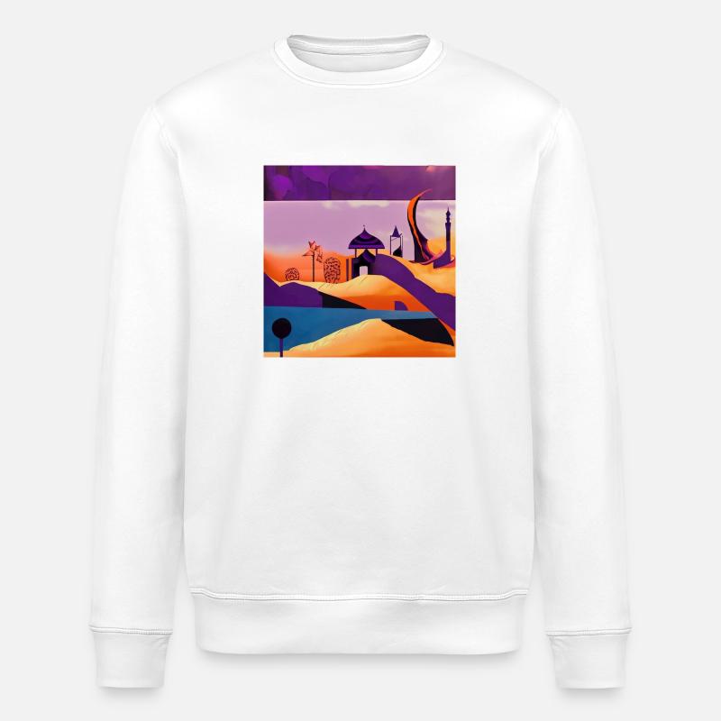 Leben in der Wüste - Stanley/Stella Unisex Bio-Sweatshirt ROLLER - Weiß