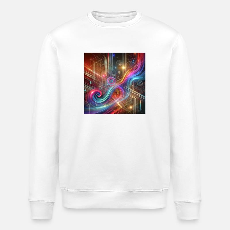 Fusion rayonnante - Sweat bio ROLLER Stanley/Stella Unisexe - blanc