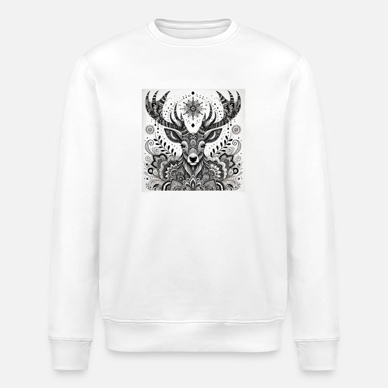 Hirsch I - Stanley/Stella Unisex Bio-Sweatshirt ROLLER - Weiß