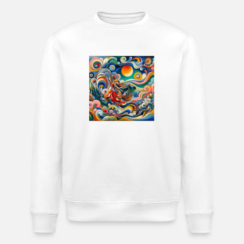 Design par Chagall - Sweat bio ROLLER Stanley/Stella Unisexe - blanc