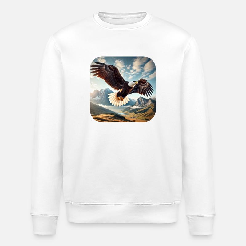 Pygargue à tête blanche - Sweat bio ROLLER Stanley/Stella Unisexe - blanc