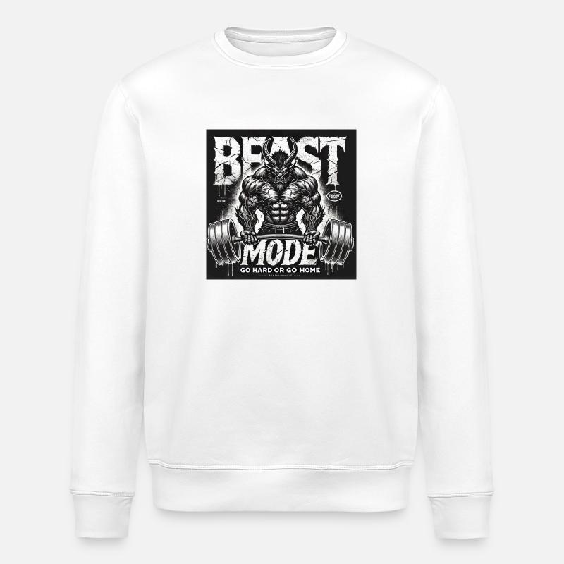 Logo mode - Stanley/Stella ROLLER Unisex Organic Sweatshirt - white