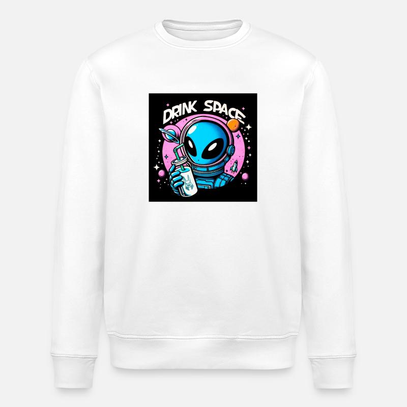 Espace de boisson extraterrestre - Sweat bio ROLLER Stanley/Stella Unisexe - blanc