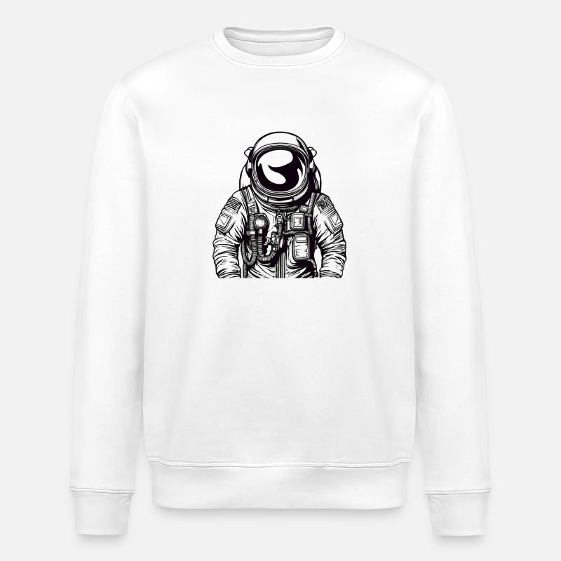 Astronaut 5 - Stanley/Stella Unisex Bio-Sweatshirt ROLLER - Weiß