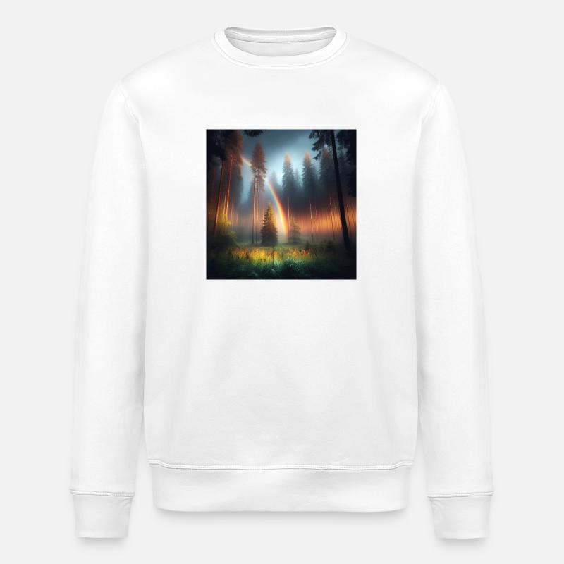 Regenbogen Wald - Stanley/Stella Unisex Bio-Sweatshirt ROLLER - Weiß