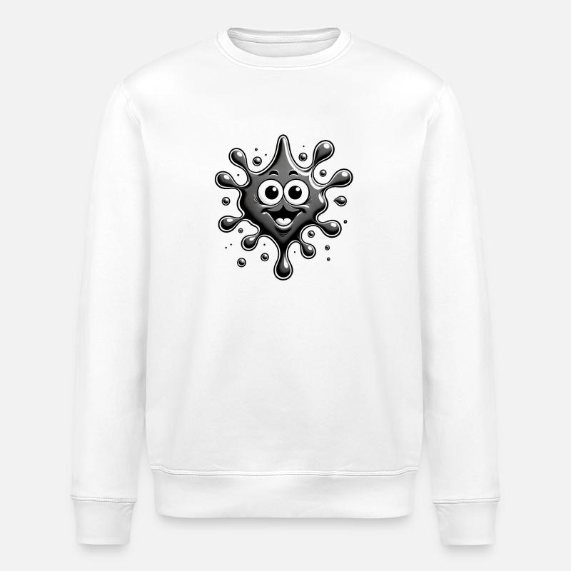 Tache d’encre avec le visage - Sweat bio ROLLER Stanley/Stella Unisexe - blanc
