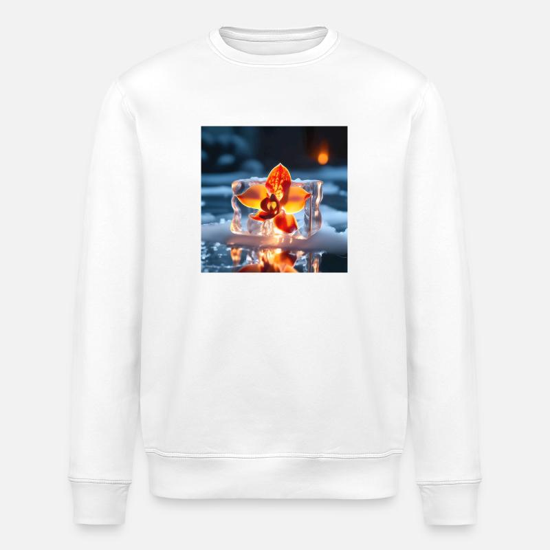 Orchidee - Stanley/Stella Unisex Bio-Sweatshirt ROLLER - Weiß