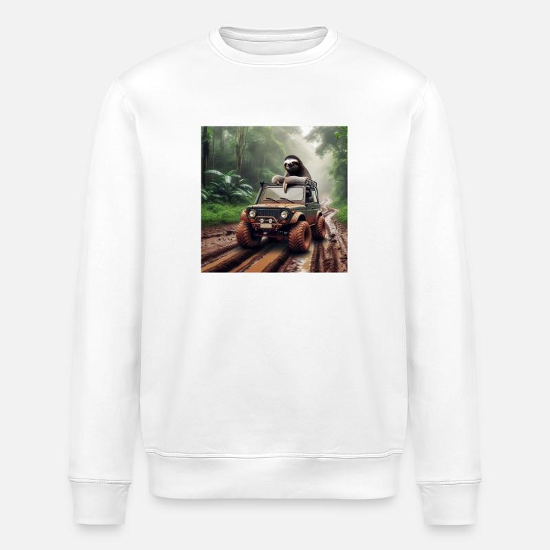 Faultier Wanderer 4x4 - Stanley/Stella Unisex Bio-Sweatshirt ROLLER - Weiß