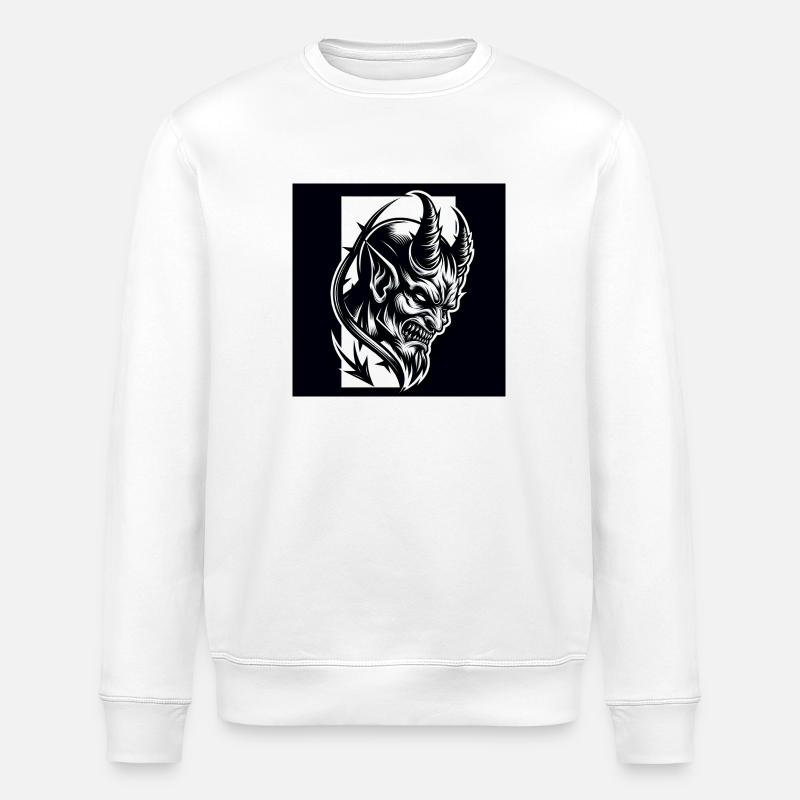 Devil - Stanley/Stella ROLLER Unisex Organic Sweatshirt - white