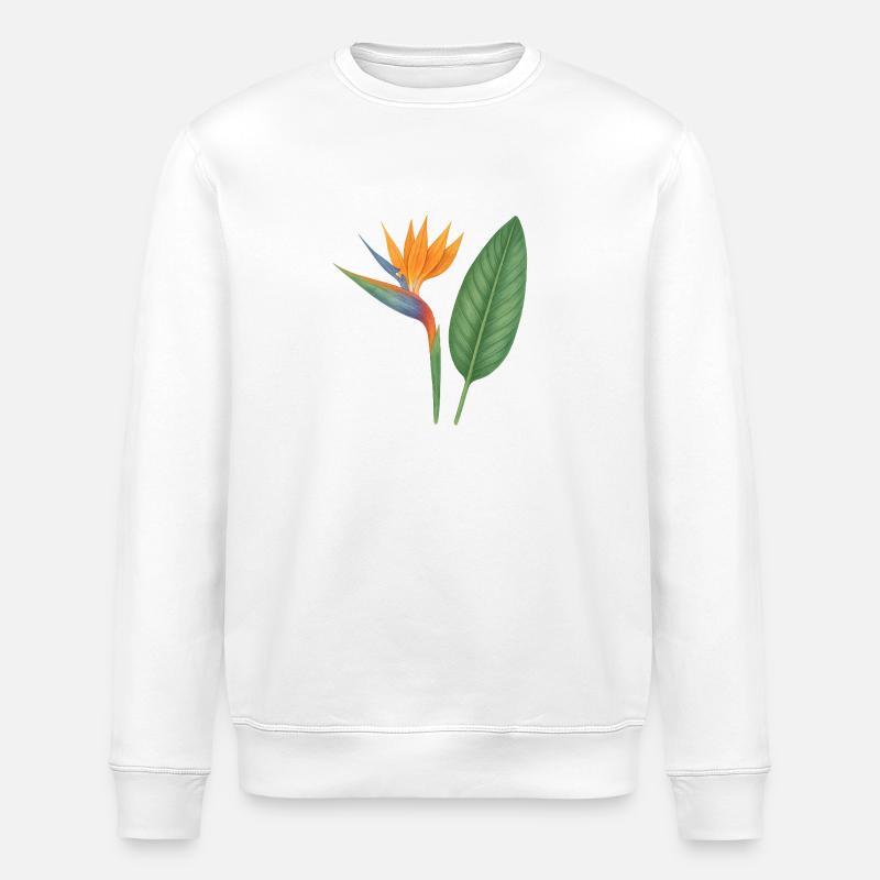 Strelitzia – fleurs exotiques - Sweat bio ROLLER Stanley/Stella Unisexe - blanc
